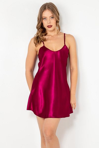 Miorre Mini cămașă de noapte din satin cu bretele subțiri-378