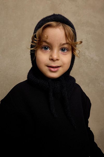 Fahhar Kids Black Soft Balaclava Beanie