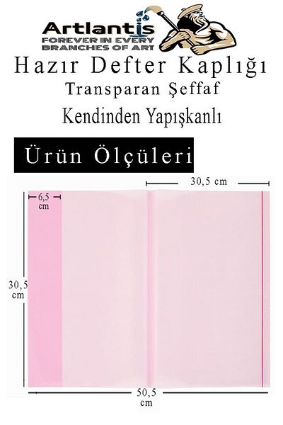 Artlantis Red Transparent Frosted A4 Notebook Cover - 10 Pieces 1 Pack, Velcro and Adjustable Self-adhesive