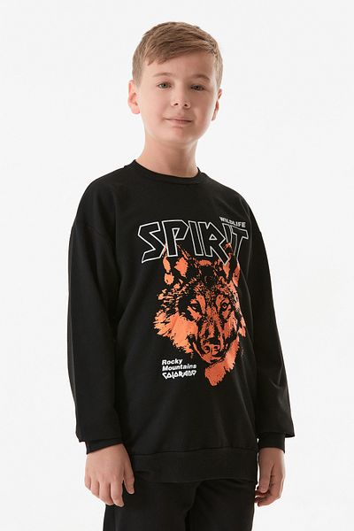 Fulla Moda Σετ φόρμας Jogger Boy με στάμπα Crew Neck
