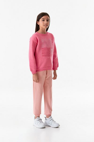 Fulla Moda 3 Yarn Printed Crew Neck Girl's Sweatshirt