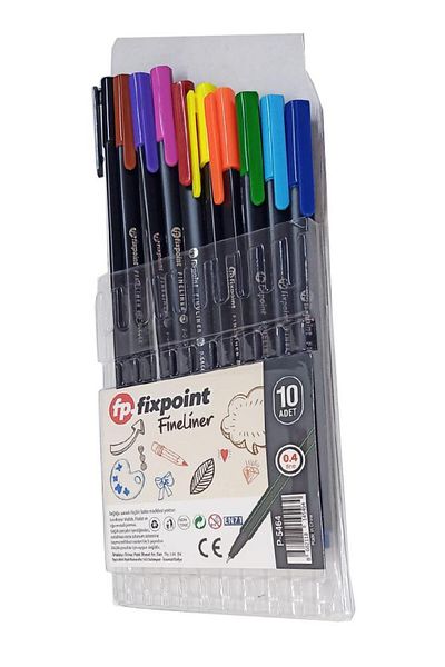 Artlantis Fineliner 10 Pieces Fine Tip Pen 1 Pack 10 Colors 0.4 Mm Felt Tip Pen Colorful Pointing Writing Pen