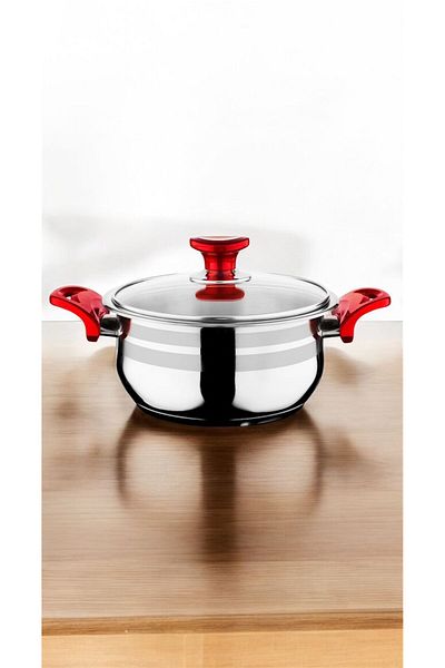 moonalight 2.5 Liter 18 Apple Candy - 304 Steel Pot with Glass Lid