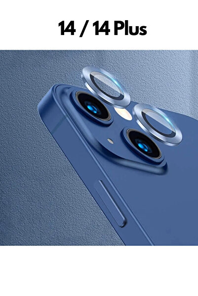 favorscase Iphone 14 Plus Uyumlu Kamera Koruma Renkli Lens Koruyucu Temperli Cam