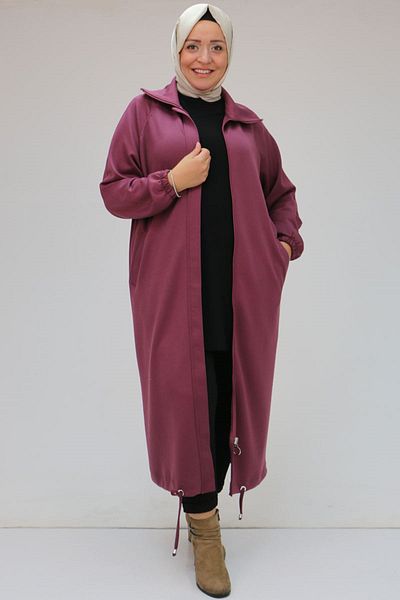 Eslina 43044 Plus Size Osyho Cap με κεντημένη πλάτη - Dusty Rose