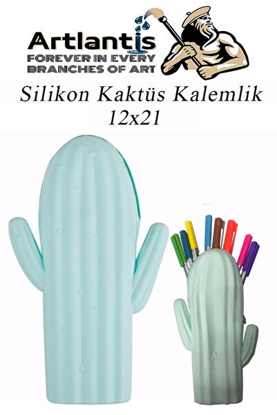 Artlantis Silikonski držač za olovke u obliku kaktusa, 1 komad, silikonska pe...