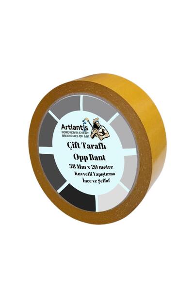 Artlantis Bandă dublă adezivă subțire transparentă 38 mm 20 metri 1 bucată pe...