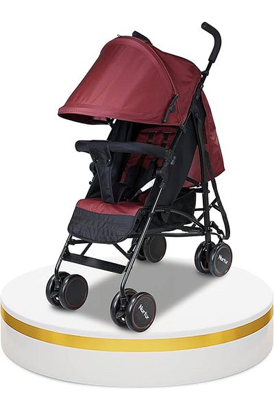 Nurtur Archer Baby Stroller Lightweight Reclining Seats, Detachable Bumper  Storage Basket