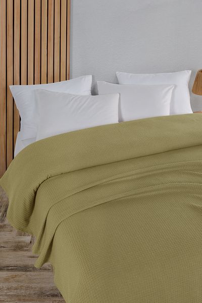 Evim Cotton Aden Antique Moss Pique Bedspread Double - 200X230 cm
