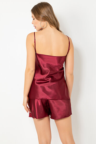 Miorre Thin Straps Ruched Satin Shorts Suit