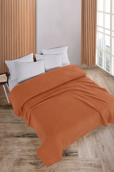 Evim Cotton Aden Orange Multi-Purpose Bedspread Single - 160X230 cm