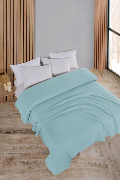 Evim Cotton Aden Mint Multi-Purpose Bedspread Double - 200X230 cm
