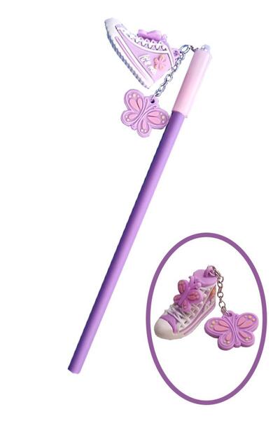 Artlantis Pencil with Shoe Head Purple 1 Piece Butterfly Pencil with Shoes Gi...