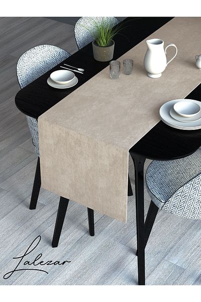 Lalezar Culoare gri deschis cu efect de catifea Aura Series Runner 40 X 140
