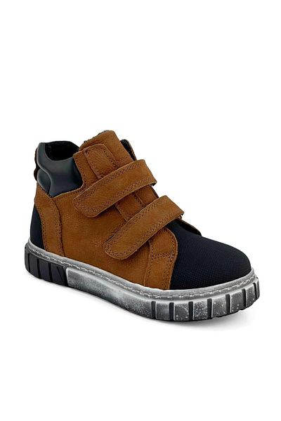 Cici Bebe Ayakkabı Cizme de iarnă pentru copii cu talpă anti-alunecare cu velcro modelate confortabile - maro