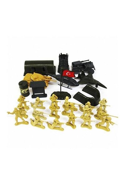 Artlantis 35 Pieces Toy Soldier Set - Mini Figures, Airplane Helicopter and Tank