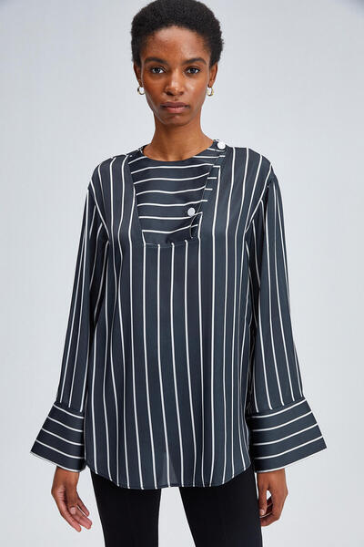Touché Privé STRIPED SATIN TUNIC
