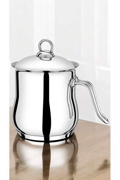 ERENA 1.5 Liter Steel Milk Pot with Silver Cup