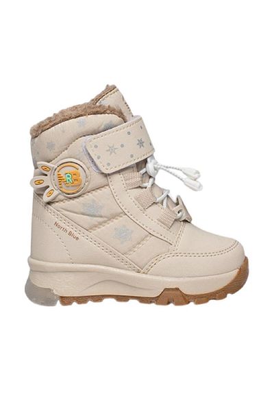 Oksit Bluex Lighted Fur Inside Cold Resistant Unisex Kids Baby Boots Snow Boots