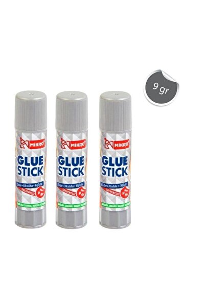 Mikro Glue Stick Yapıştırıcı Katı Yapıştırıcı 9 Gr Ruj Yapıştırıcı 3 Adet