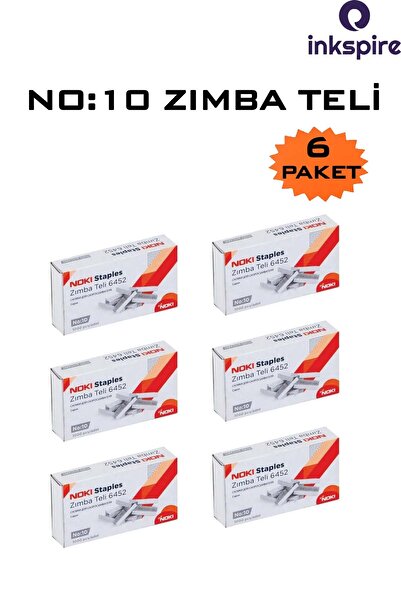 inkspire Beyaz Zımba Teli No:10 1000 Li 6 Paket Küçük Boy Gri Renk Numara 10 ...