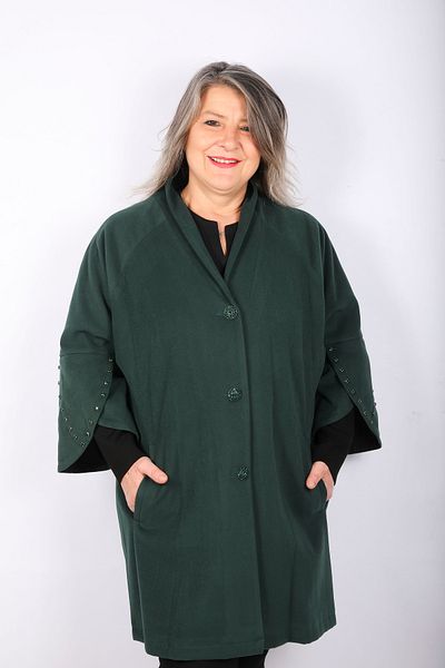 Hitit Butik Dark Green Cashmere Coat