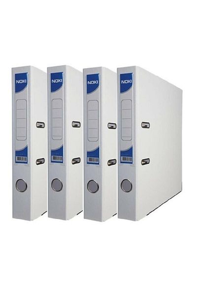 Noki Office Folder White Narrow White Office Folder with Rings 4 Pieces