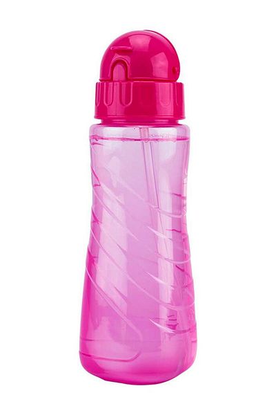 Nova Color Water Bottle 500 ml Pink 1 Piece Plastic Water Bottle 500 cc Water Bottle with Straw School Water Bottle