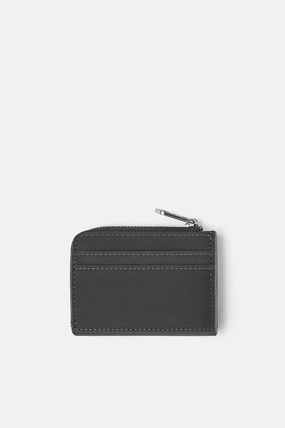 Pull & Bear Rubberised card holder purse