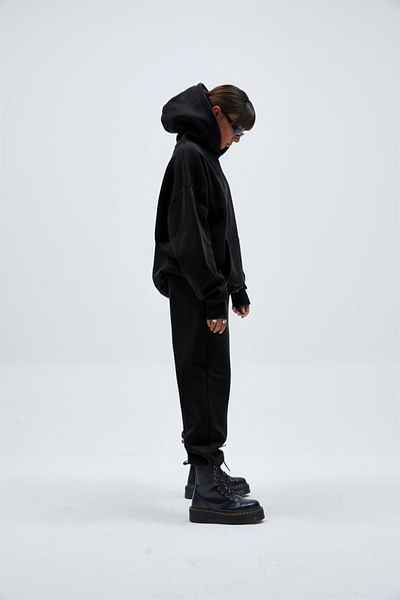 BayBayan Γυναικεία Oversize Casual Hooded Kangaroo Pocket 3 Thread Hooded Σετ χειμερινής φόρμας