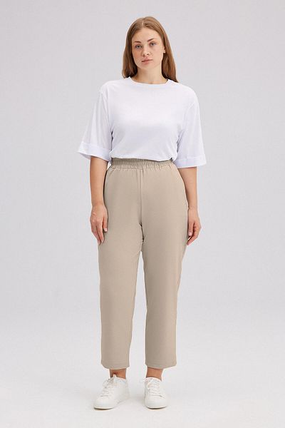 Touché Privé ELASTIC WAIST CREPE PANTS