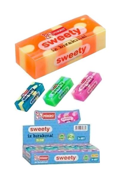 Mikro Colorful Eraser Sweety Eraser Medium Eraser Soft 4 Pieces Soft Eraser