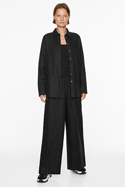 Oysho %100 Keten Uzun Kollu Gömlek