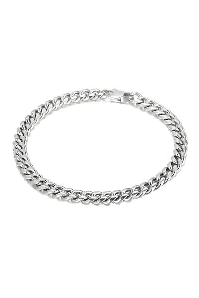 Chavin 6 Mm. 20 Cm. Gray Steel Men's Bracelet Er06By-6