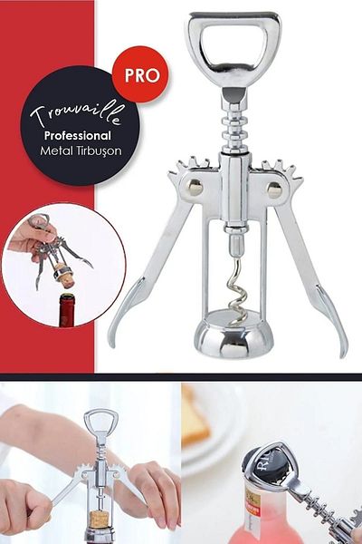 POINTTECH 1 Pcs Metal Opener Corkscrew - Bottle Cap Opener
