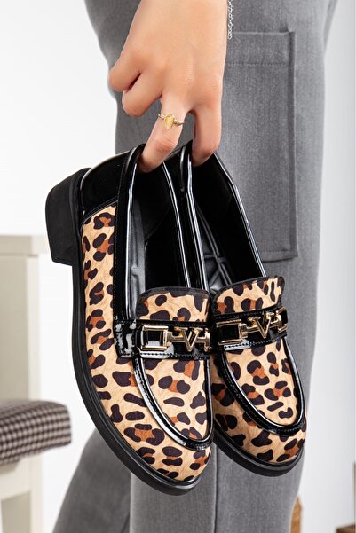 ACMZ SHOES Leopard Patterned Women's Loafer - Casual Shoes