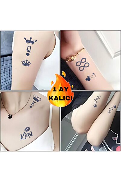 Mecit Tuhafiye 1 AY KALICI KRAL TACI NABIZ ŞEKİLLER GEÇİCİ DÖVME