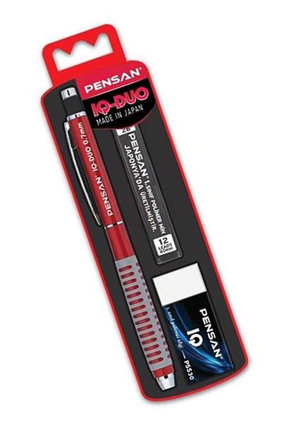 Pensan Iq-Duo 0.7 Tip Versatil Pen Set - Metal Meka with Eraser and Nib Gift