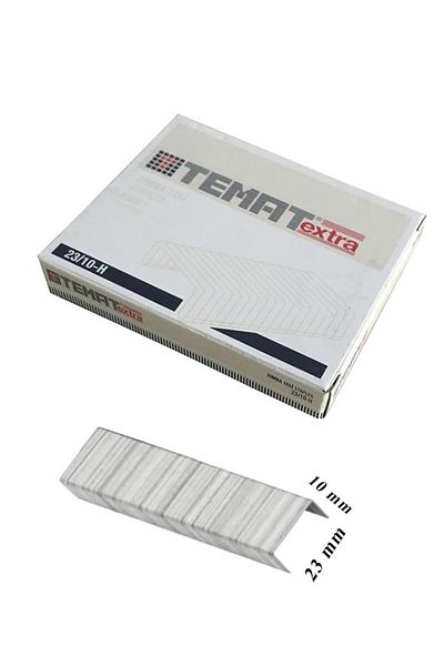 Temat 23/10 Staple Steel Staple 1000 Pieces 1 Pack 70 Sheets Stapling Capacity 23-10 Carpet Staple Wire