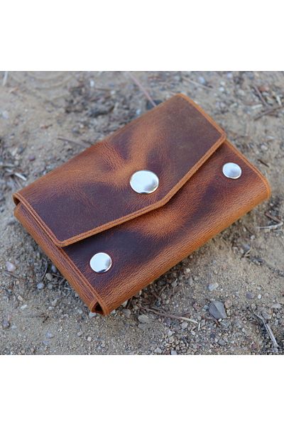 Derici Amca Olmeca Genuine Leather Minimal Wallet