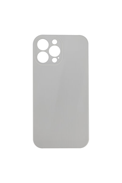 Nettech İphone 13 Pro Max Uyumlu Nano Silikon Arka Koruma Kılıf - Beyaz