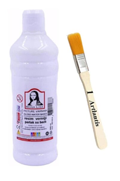 Artlantis Resim Verniği 500 ml Su Bazlı 1 Adet ve Zemin Fırçası Resim Parlatı...