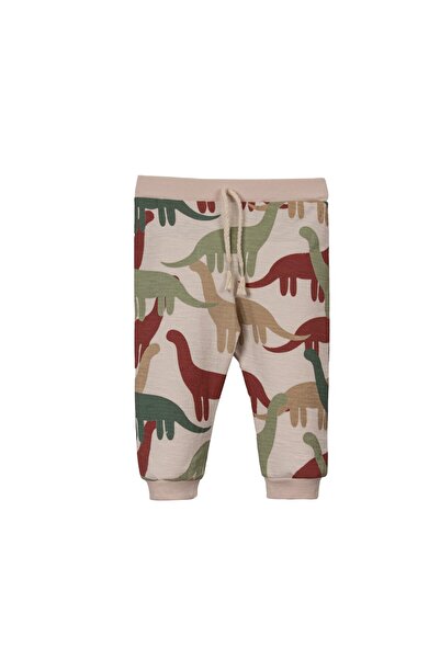 Lolons Super Dino Figured Baby Boy Bodysuit Double Set Red