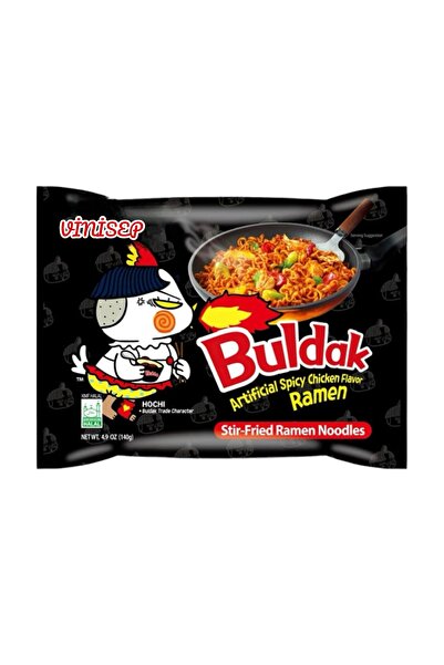 vinisep Buldak Ramen Hot Spicy (HELAL DAMGALI) Chopstick Hediyeli