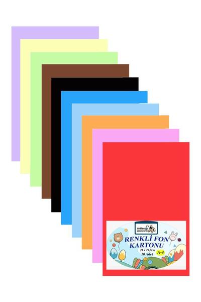 Artlantis A4 Fon Kartonu 10 Lu 21X29,7 Cm 1 Paket Artlantis 10 Renk Fon Kartonu 21*29,7 1 Paket