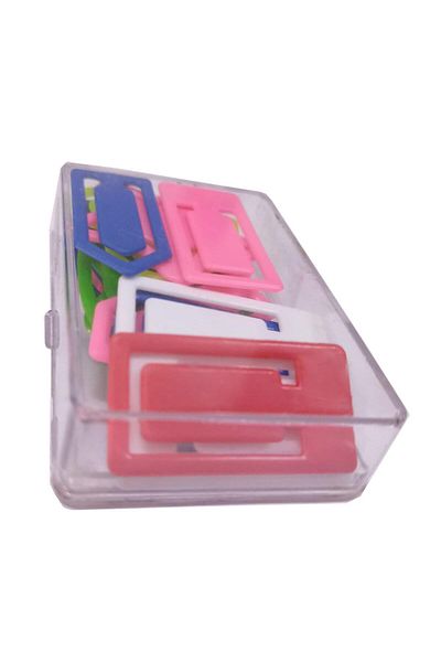 Artlantis Plastic Paper Clip Medium Size 4 Cm 15 Pieces 1 Pack Plastic Paper Clip Heart Star Rectangular Shaped Paper Clip 1 Pack