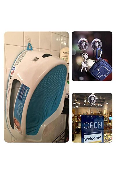 Artlantis Askılı Vantuz Öpücük 4 Cm 3 Adet Büyük Kancalı Cam Vantuzu Öpücük Cam Askısı Pvc Vantuz Mutfak Banyo