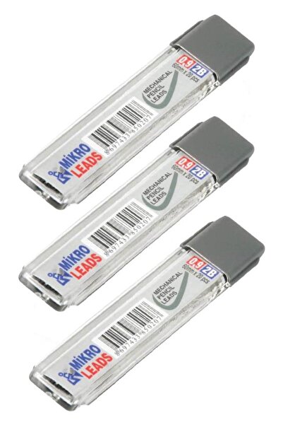 Artlantis Kalem Ucu 2B 0,9 mm 3 Adet Mekanik Uçlu Otomatik Kurşun Kalem Ucu 2...