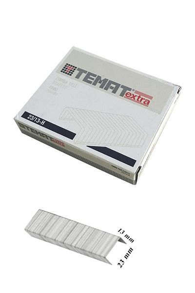 Temat 23/13 Staple Wire Steel Staple Wire 1000 Pieces 1 Pack 100 Sheets Stapling Capacity 23-13 Carpet Stapler Te