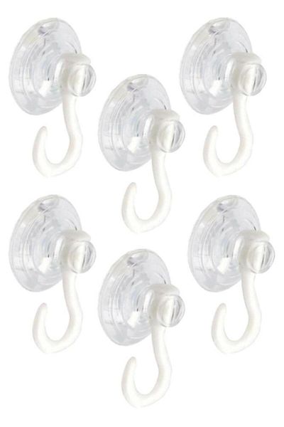 Artlantis Hanging Suction Cup Kiss 3 cm 6 Pieces Hooked Glass Suction Cup Glass Hanger Pvc Suction Cup Kitchen Bathroom Window and K